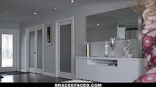 Bracefaced - Hot Teen All over Braces Fucked Not later than Designing Office