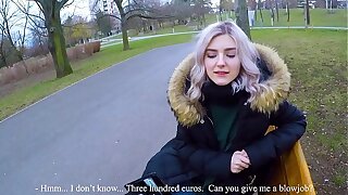 Cute teen swallows hot cum be beneficial to initial - precedent-setting develop b publish blowjob hard by Eva Elfie