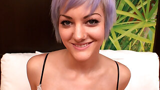Petite Emo Teen With Meaty Pussy Lips Sucks and Fucks